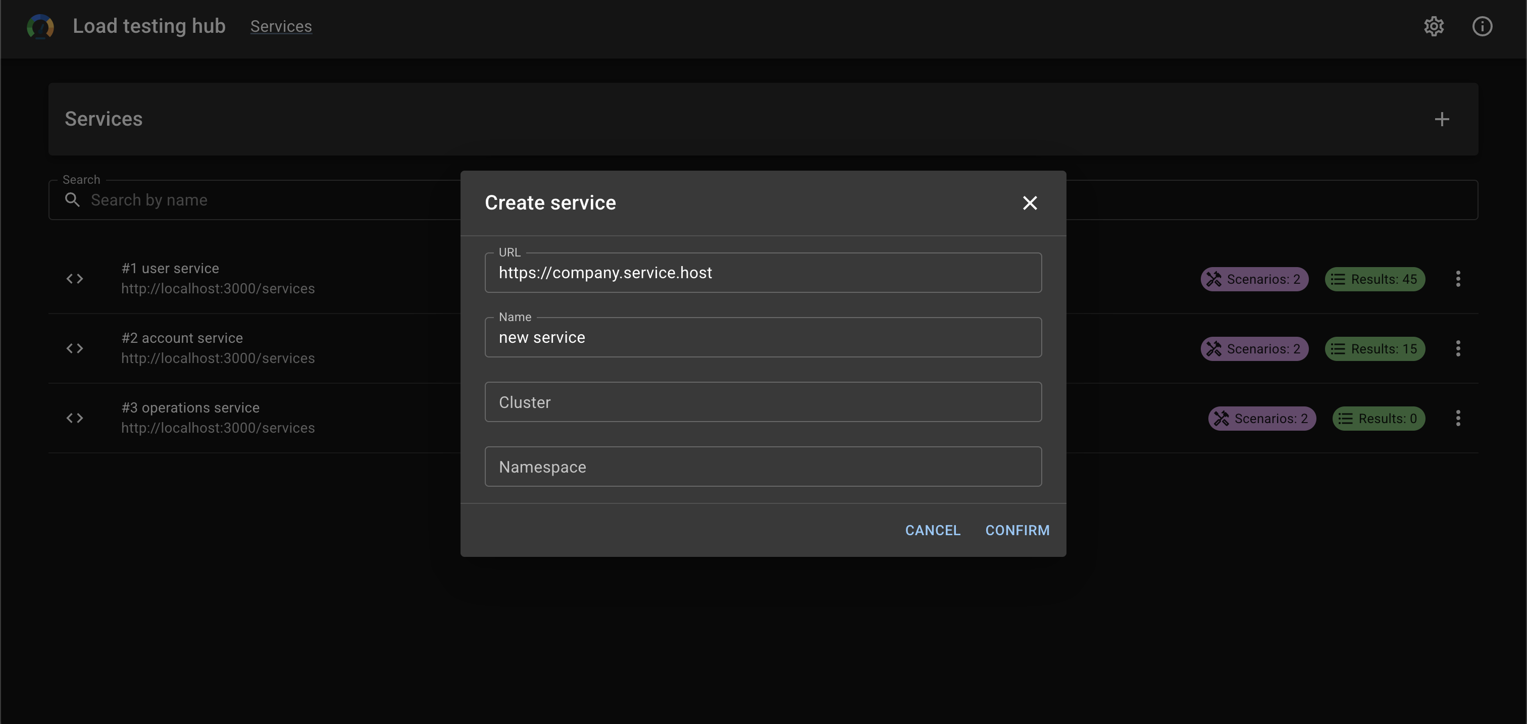 Create service