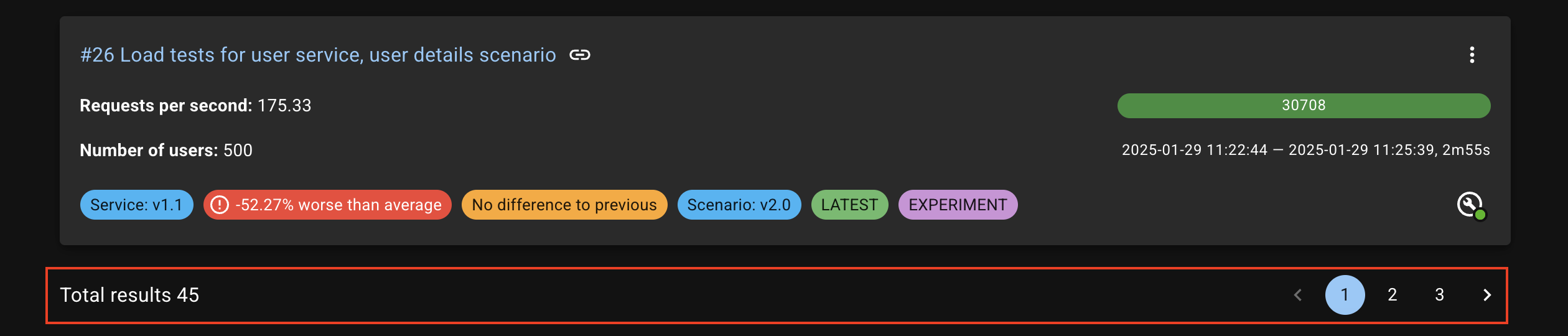 Results pagination