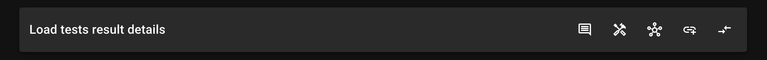 Result details toolbar