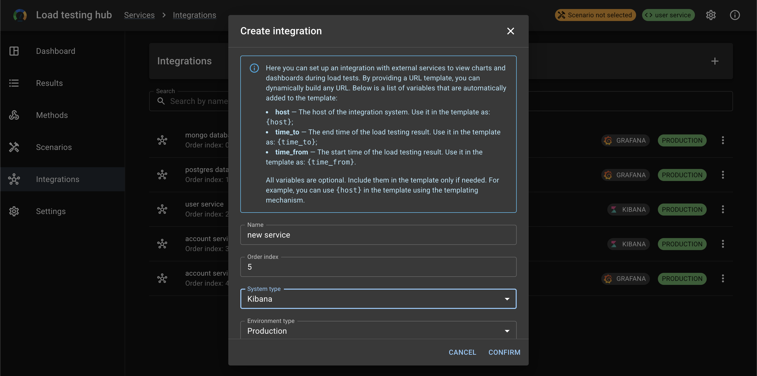 Create integration