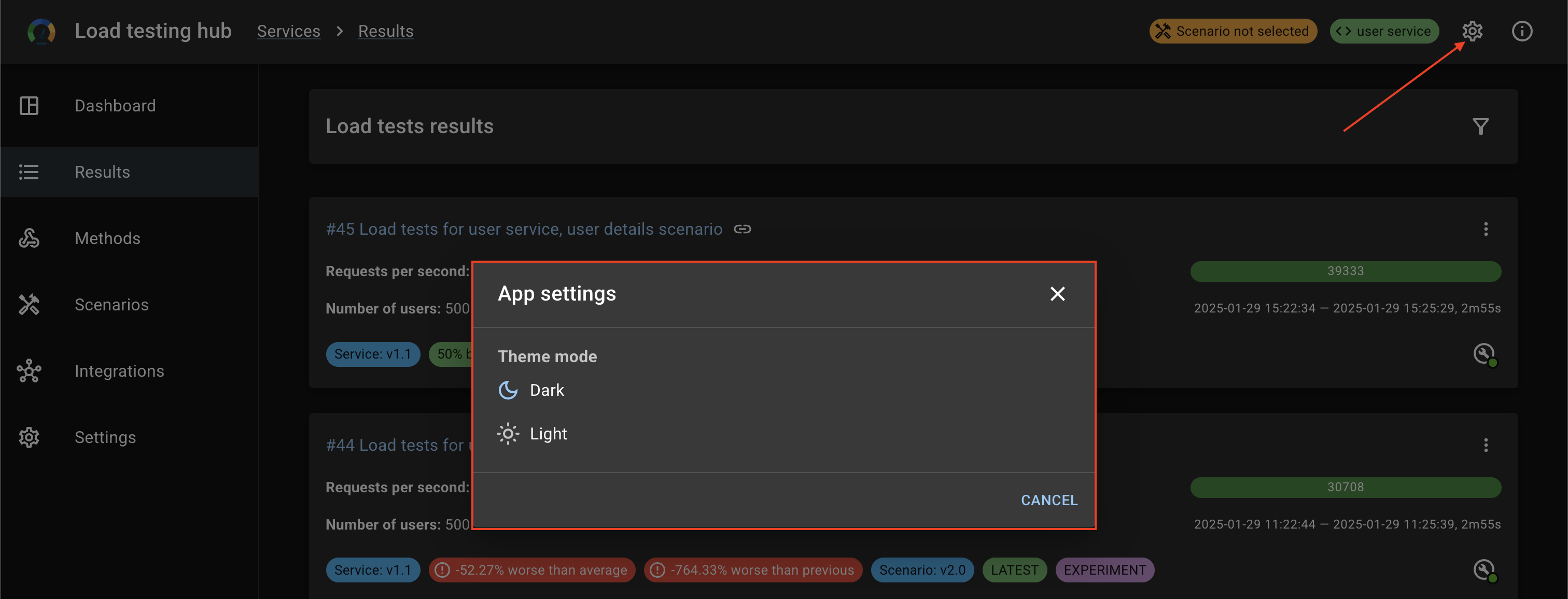 App settings